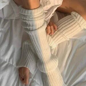 NEW! Winter White Leg Warmers Stockings
